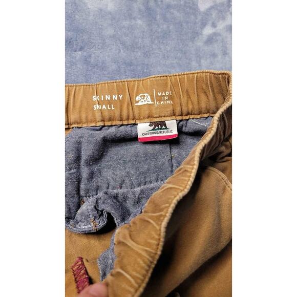 Bullhead Denim Co. Mens Jogger Pants Elastic Waist Drawstring Casual Khaki Small - Picture 4 of 5